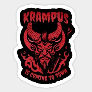 Krampus Is Coming to Town Sticker